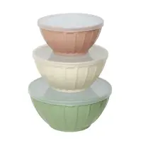 5FIVE Set 3 insalatiere in plastica con coperchio – 3 pezzi