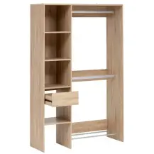 Scaffale Dika con Guardaroba MDF 118x39x180 cm - Generoso Casalinghi