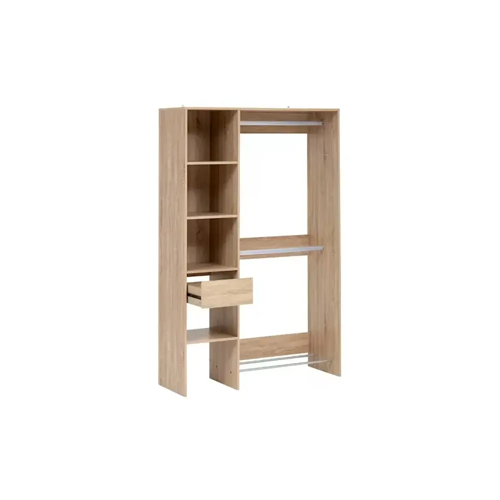 Scaffale Dika con Guardaroba MDF 118x39x180 cm - Generoso Casalinghi