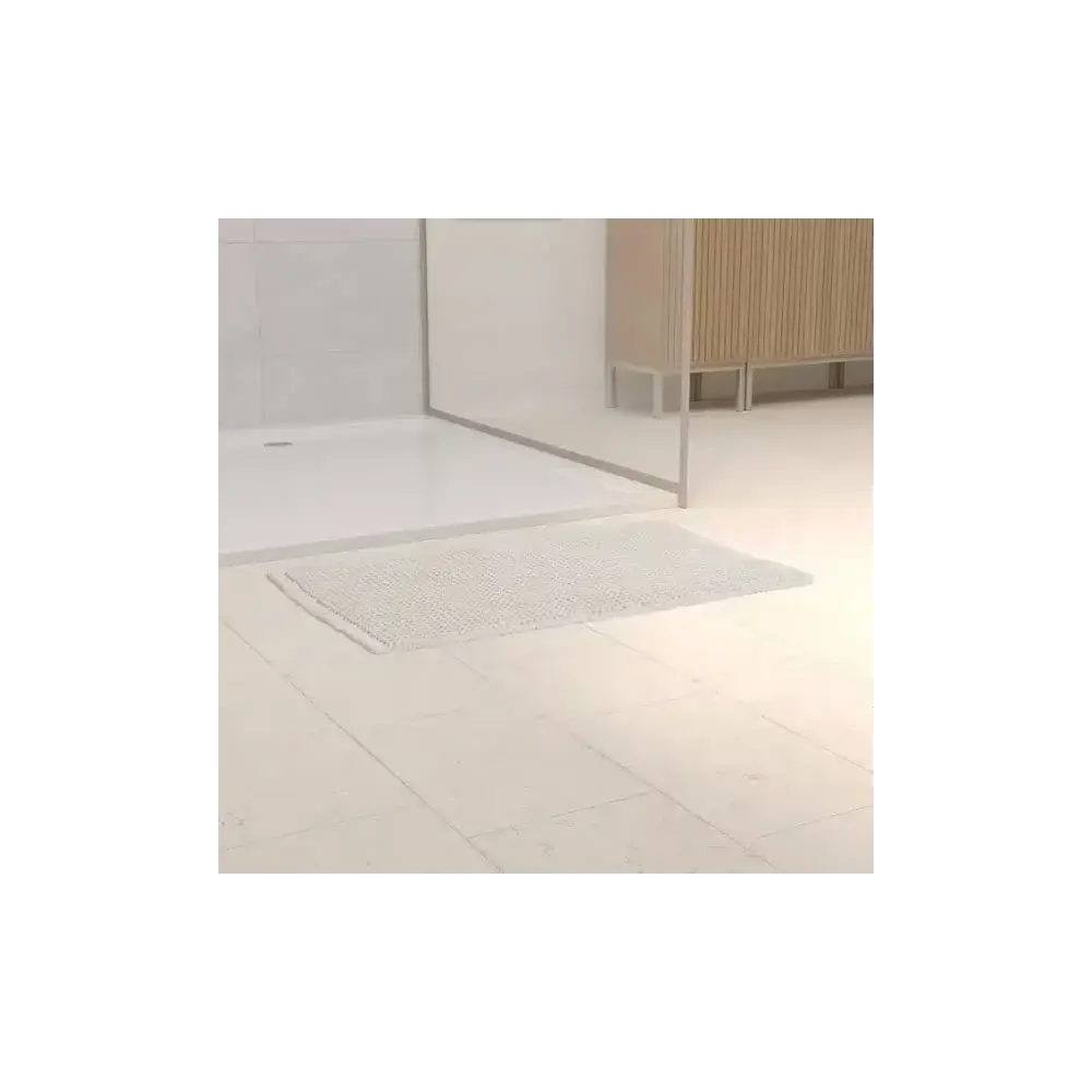 Tappeto Bagno Waffle 5FIVE 50x80 cm Beige in Poliestere