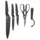 5FIVE Set Utensili Cucina 5 Pezzi con Tagliere in Acciaio Inox