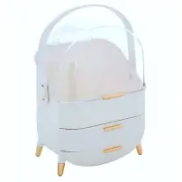 5FIVE Organizer Alba Beige 25x17x38 cm – Contenitore capiente per casa