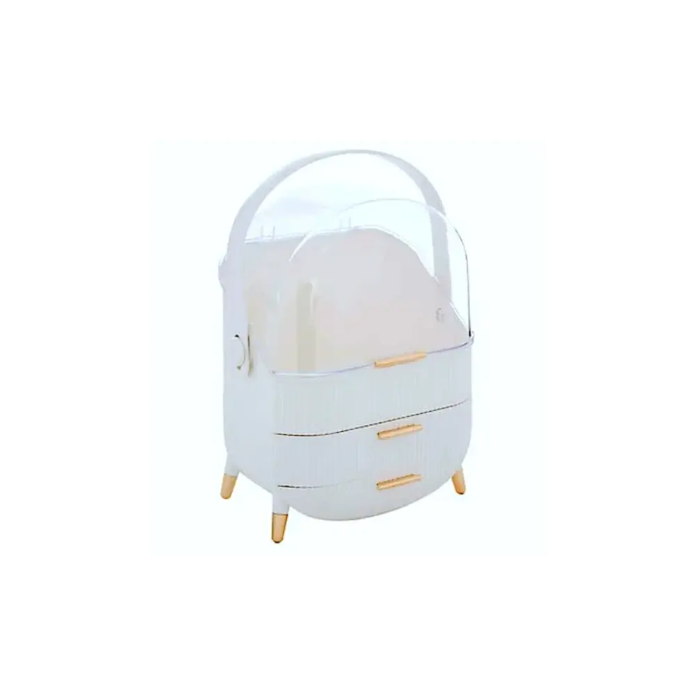 5FIVE Organizer Alba Beige 25x17x38 cm – Contenitore capiente per casa