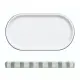 Strio Vassoio bagno in ceramica verde 23x12 cm