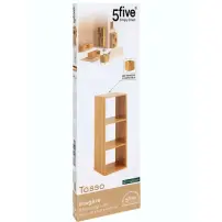 5FIVE Scaffale Tasso 193620 MDF 3 Ripiani 35x32x102 cm