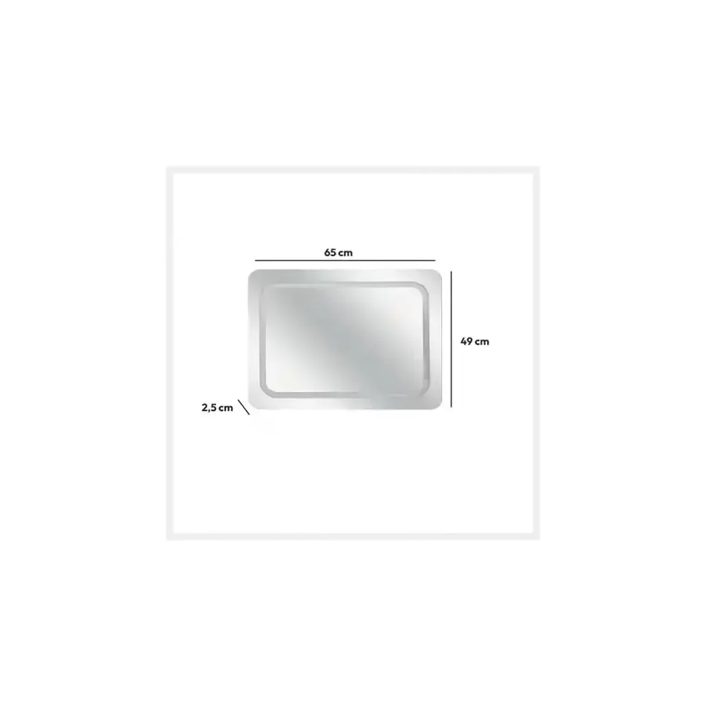 5FIVE Specchio da Parete LED MDF Vetro 65x49 cm