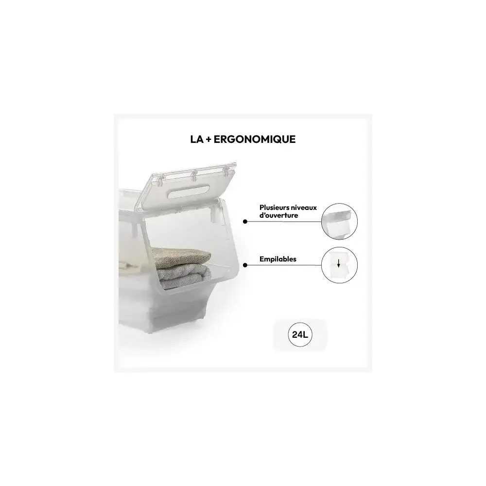 5FIVE Scatola 24L con apertura frontale – Design salvaspazio