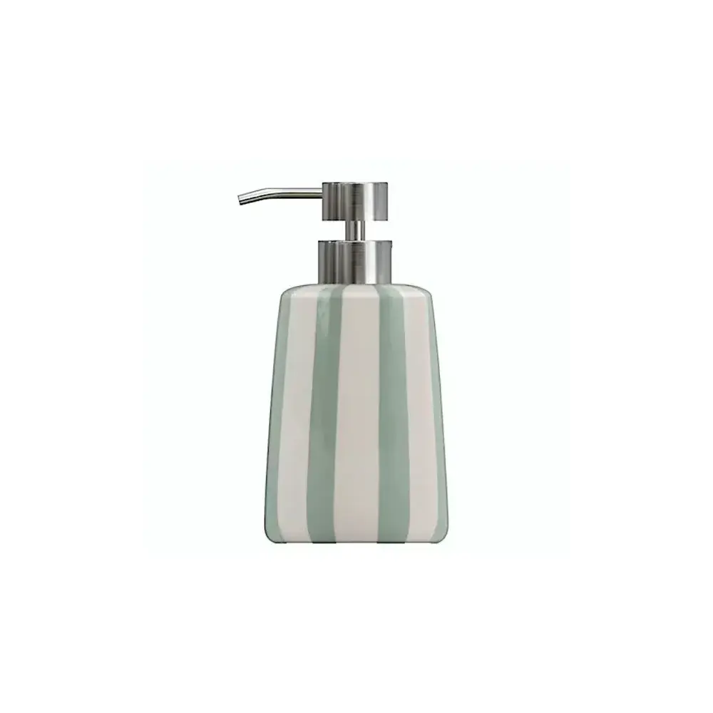 Dispenser Sapone Strio 5FIVE in Ceramica Verde 9x17 cm