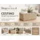 5FIVE Cestino Portaoggetti Beige 28x20x11 cm – Design Intrecciato