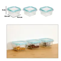 Set 3 Contenitori Vetro Clipeat 5FIVE 0,18 L