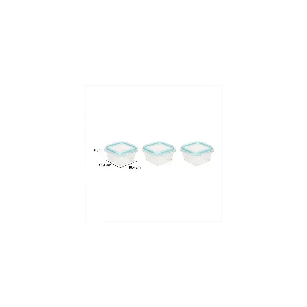 Set 3 Contenitori Vetro Clipeat 5FIVE 0,18 L