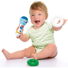 Clementoni Baby Microfono educativo parlante con LED