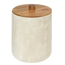 Cestino Effetto Marmo 5FIVE 5 Litri con Tappo Acacia