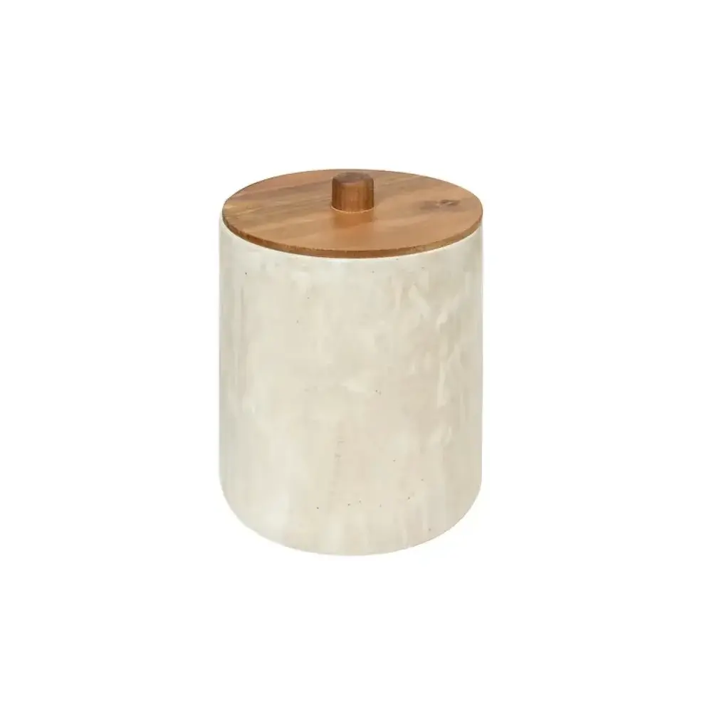 Cestino Effetto Marmo 5FIVE 5 Litri con Tappo Acacia