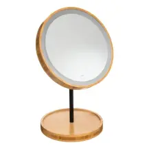 Specchio da tavolo 5FIVE con base in bamboo 26x31 cm