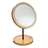 Specchio da tavolo 5FIVE con base in bamboo 26x31 cm