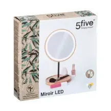 Specchio da tavolo 5FIVE con base in bamboo 26x31 cm