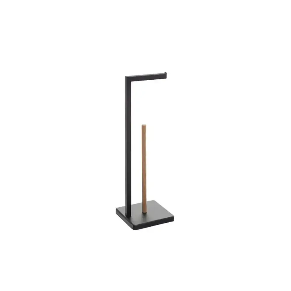 5FIVE Portarotolo Metallo e Bambù Nero 65 cm
