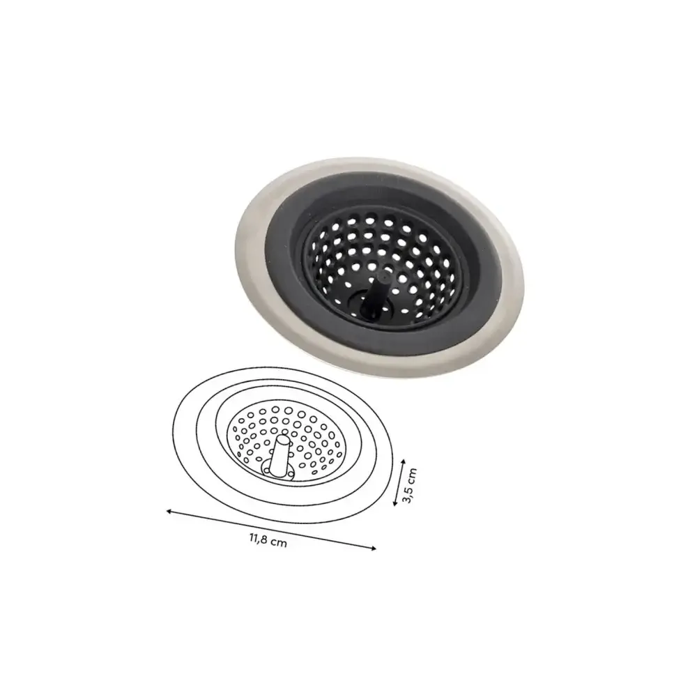 5FIVE Griglia lavello 12 cm in acciaio inox – filtro scarico