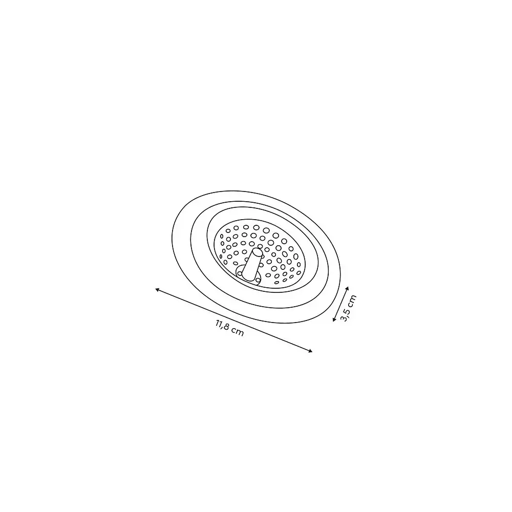 5FIVE Griglia lavello 12 cm in acciaio inox – filtro scarico