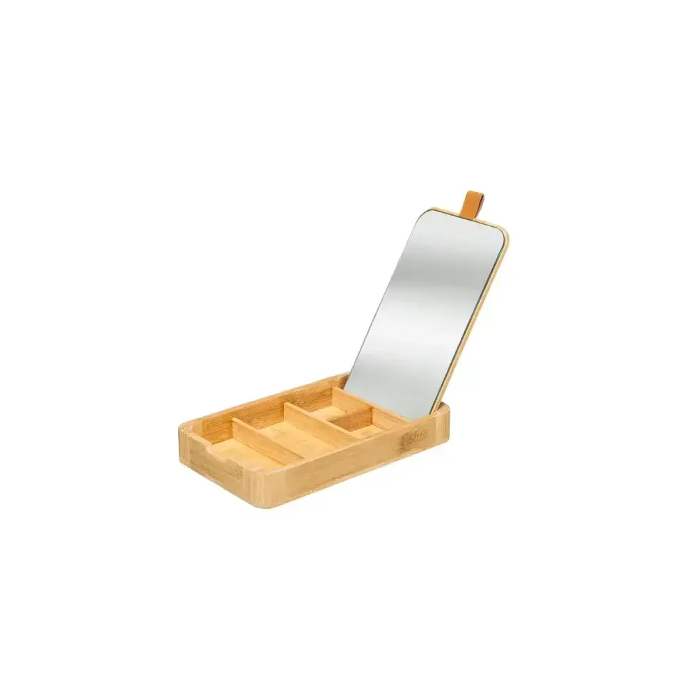 Portagioie Bamboo 24x3x14cm con Specchio – Organizzatore in Bambù