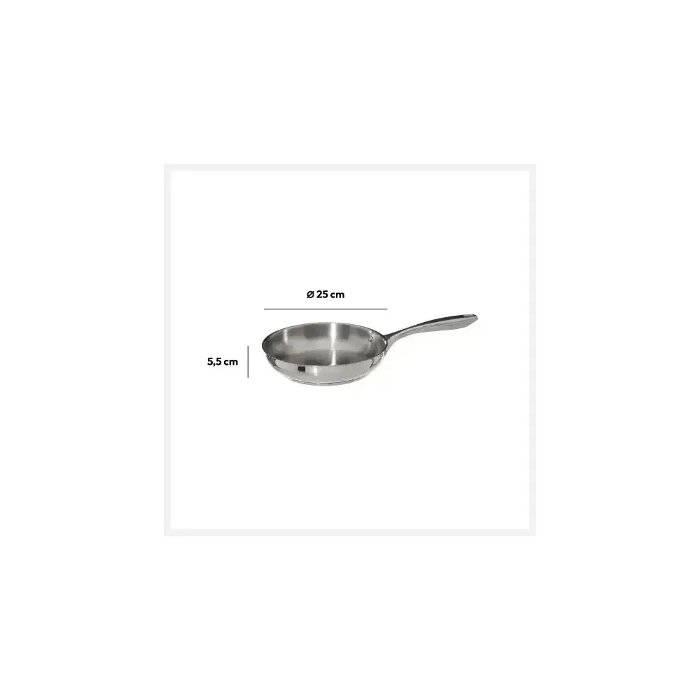 5FIVE Padella Inox 24 cm Antiaderente per Induzione