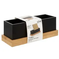 5FIVE Organizer Bambù con Base Rimovibile – L 29x10,8xH10,4 cm
