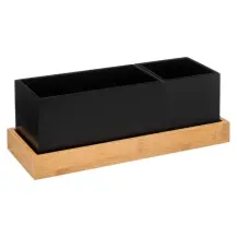 5FIVE Organizer Bambù con Base Rimovibile – L 29x10,8xH10,4 cm