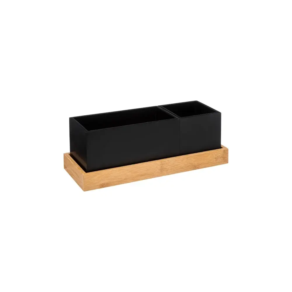 5FIVE Organizer Bambù con Base Rimovibile – L 29x10,8xH10,4 cm
