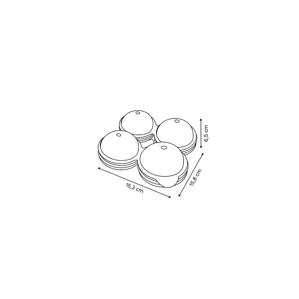 5FIVE Formaghiaccio 4 Sfere in Silicone