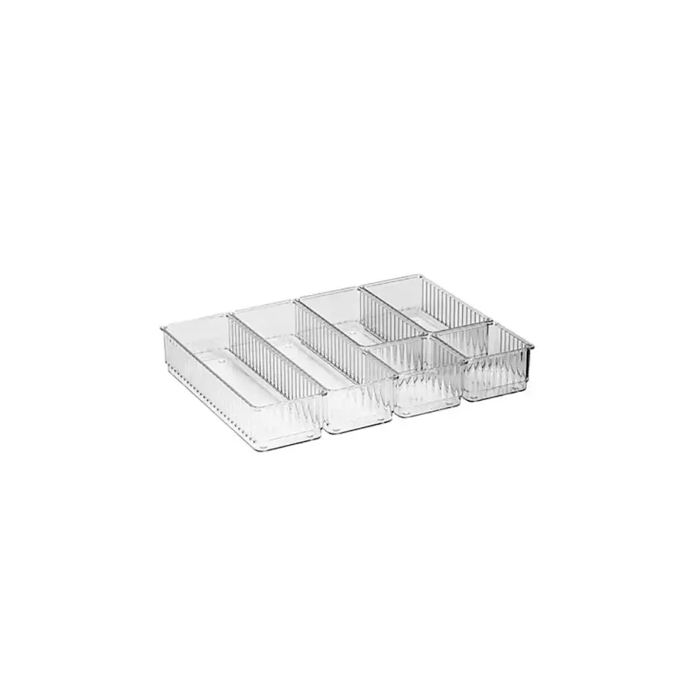5FIVE Set Organizer Bagno 6 Pezzi in Plastica Trasparente
