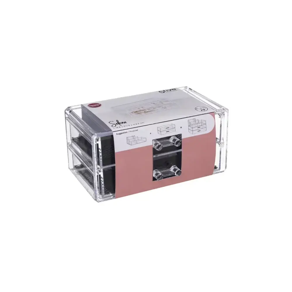 Portagioie Trasparente 2 Cassetti 19x9x12 cm – 5FIVE