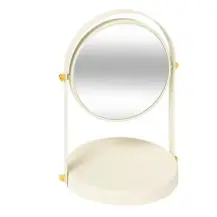 Specchio Da Tavolo 204910A Avorio 5FIVE con Base Metallo