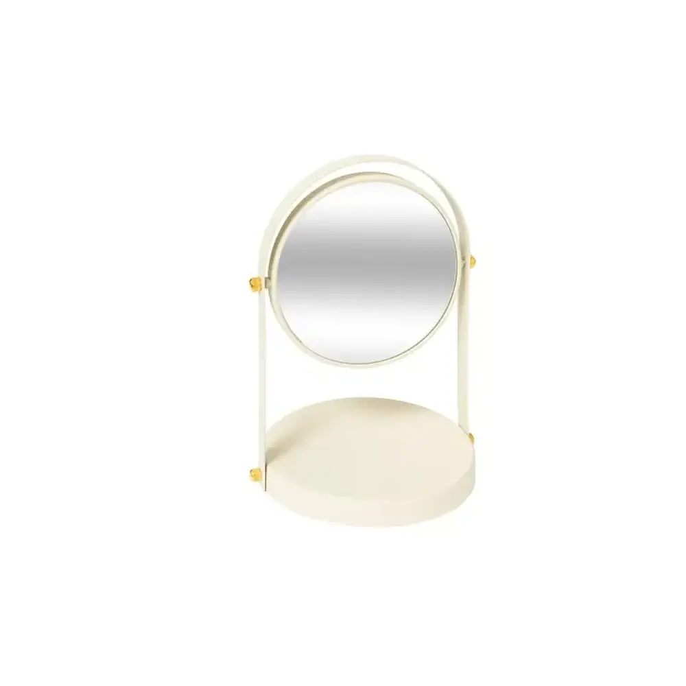 Specchio Da Tavolo 204910A Avorio 5FIVE con Base Metallo