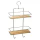 5FIVE Mensola 174614 2 Piani Bamboo/Metallo