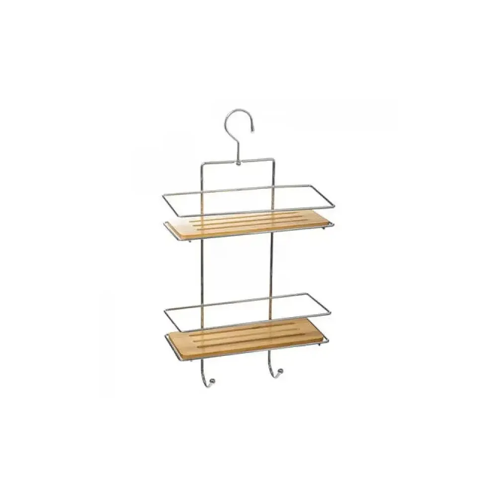 5FIVE Mensola 174614 2 Piani Bamboo/Metallo