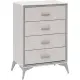5FIVE Cassettiera Granite 4 Cassetti 64x39x90 cm