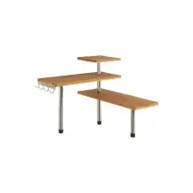 5FIVE Mensola Cucina 111123 in bamboo con 4 ganci