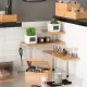 5FIVE Mensola Cucina 111123 in bamboo con 4 ganci