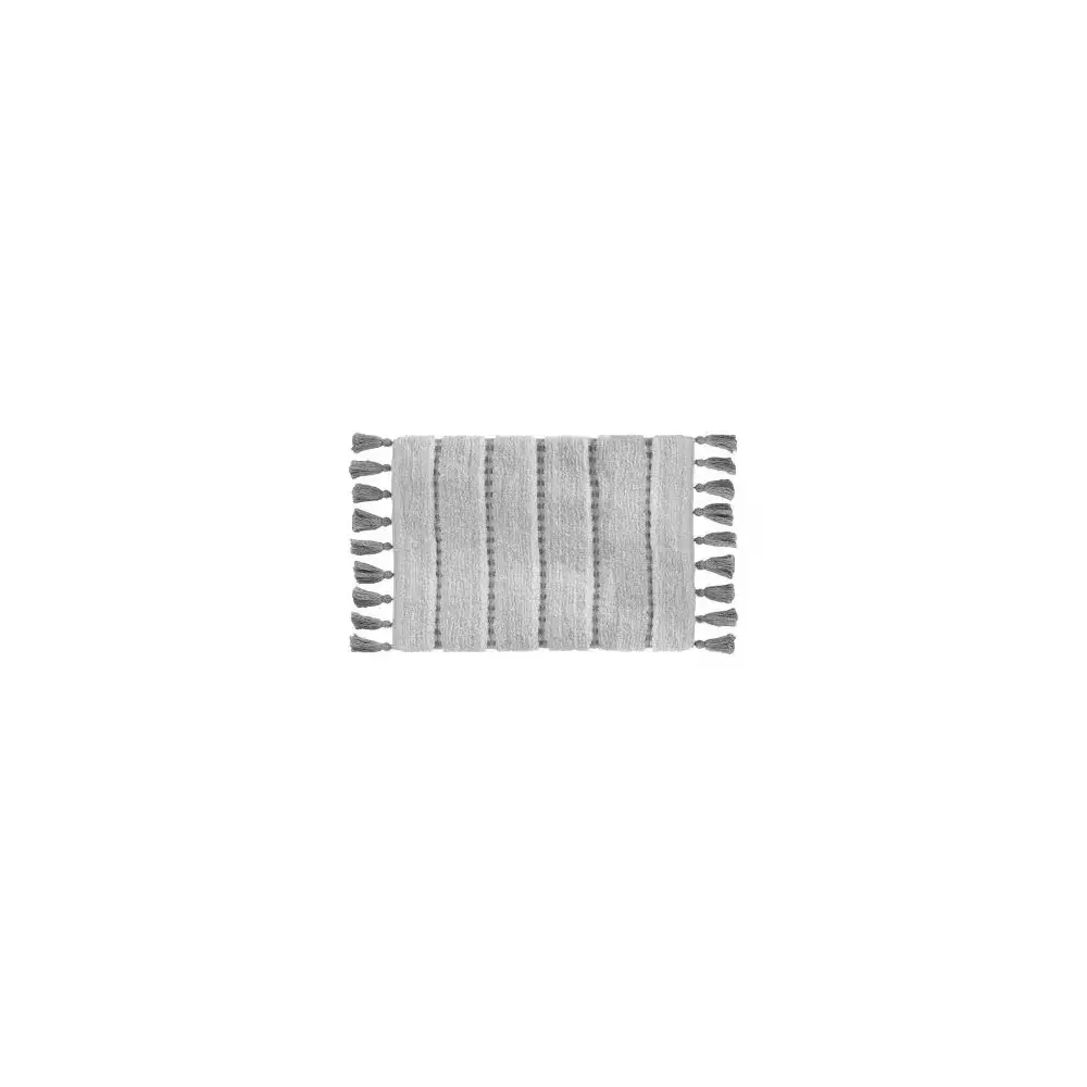 5FIVE Tappeto Cotone Pom-pom 50x75 cm Grigio