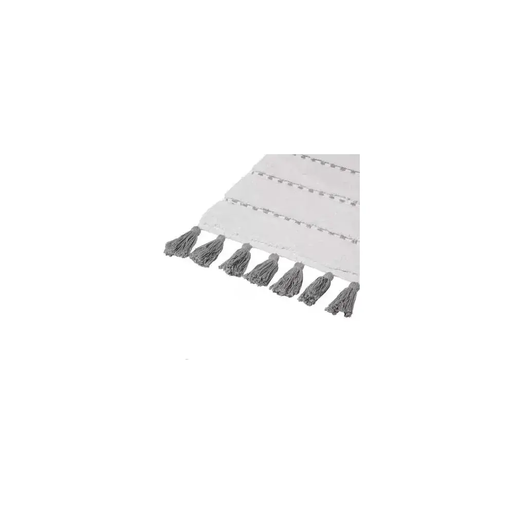 5FIVE Tappeto Cotone Pom-pom 50x75 cm Grigio
