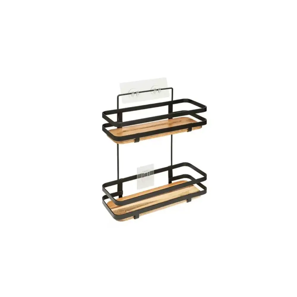 Piatto Doccia 5FIVE Blackacia in Acacia, 2 Ripiani