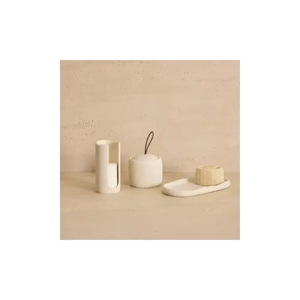 5five Vaso per dischetti in cotone beige