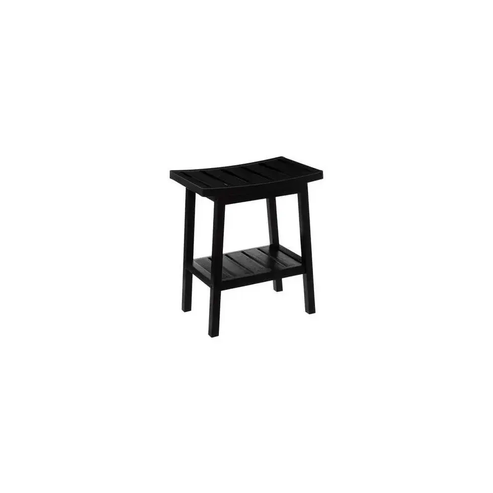 5FIVE Sgabello Bagno Bamboo Nero 46x40x25 cm – Bamboo