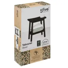 5FIVE Sgabello Bagno Bamboo Nero 46x40x25 cm – Bamboo