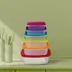 5FIVE Set di 6 Contenitori Rettangolari con Coperchio