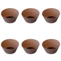 Gourmand Set di 6 custodie in silicone, colore Tortora