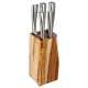 Blocco Coltelli Silver Precision 5 Pezzi con Supporto In Legno Di…