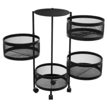 Carrello Cucina 181832 4 Cassetti Metallo 33X76Cm Nero 5FIVE - 5FIVE
