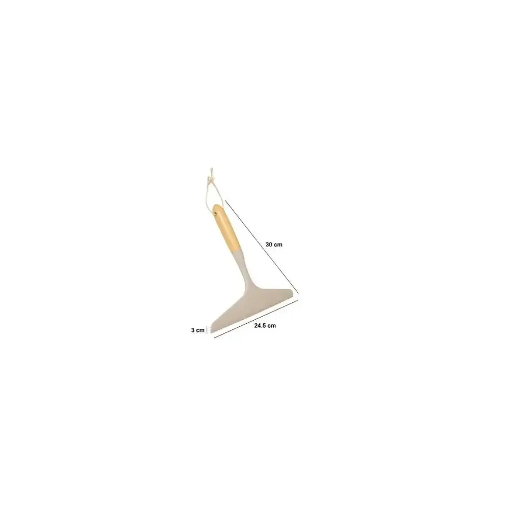 Tergivetro 5FIVE Plastica e Bamboo Beige per Bagno